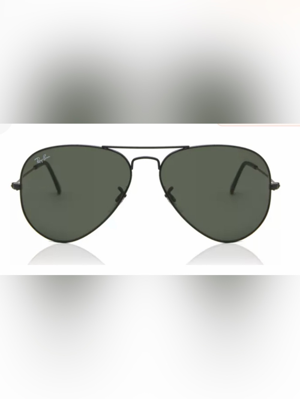 Ray-Ban Aviator Sunglasses - Dark Green Lenses, Black Frame